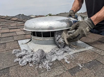 Cleaning Dryer Vent On Roof in Altadena