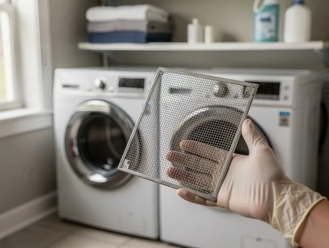 Altadena Dryer Vent Cleaning specialist performing detailed lint trap cleaning service in Altadena